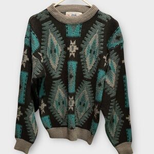 Vintage CHARTWELL Southwestern Pattern Grandpa Grunge Sweater